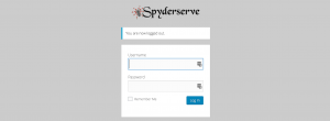 Spyderserve WordPress Login Page